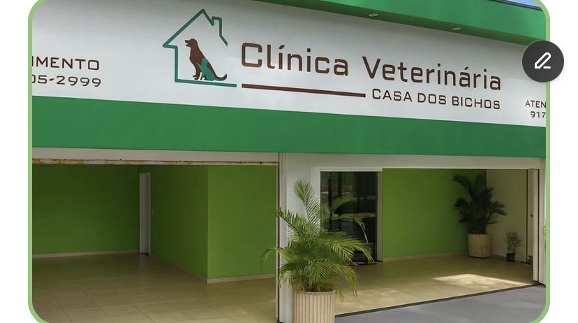 Fachada da Clínica Veterinária Casa dos Bichos